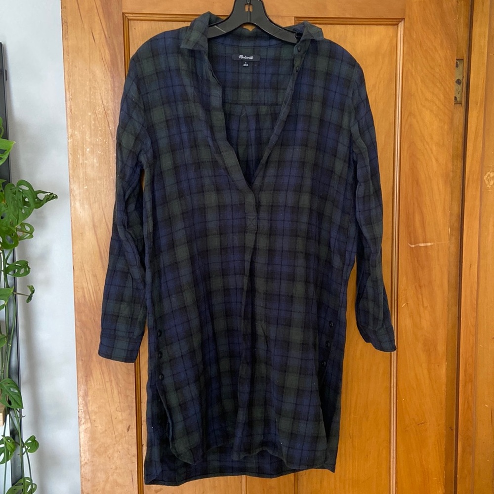 Madewell Plaid Shirt Dress